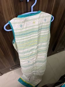 new shrishti white summer kurti