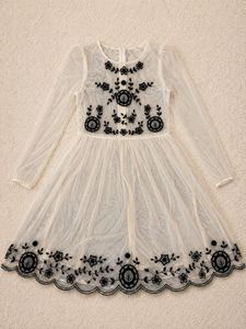 🌸Sheer embroidered mini dress ✨
