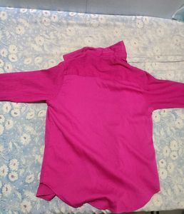 Vibrant Pink Button-Up Shirt