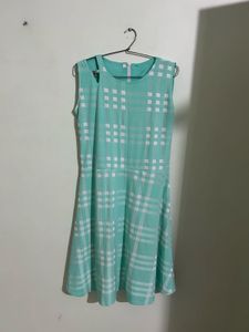 Cute Mint Plaid Skater Dress