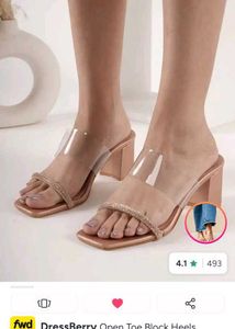 Sparkling Clear Strap Flat Sandals