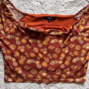 Westside Off-Shoulder Floral Print Top