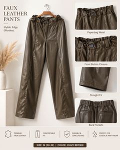 Zara Faux Leather Pants(new condition)