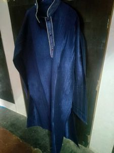 Men's Blue Striped Kurta