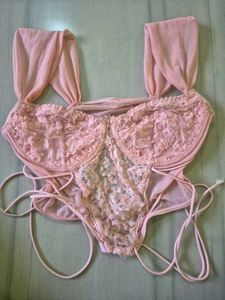 Pink Lace Corset Top