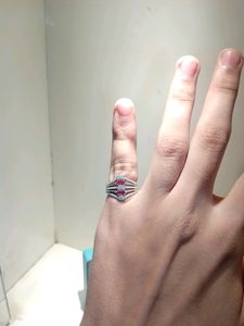 Zirconia Diamond Ring Pure Silver 925(Wt: 4.500gm)