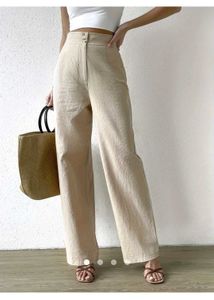Savana - High-Waisted Wide-Leg Linen Pants