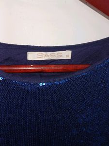 🔴BLUE SEQUENCE TOP FOR WOMEN