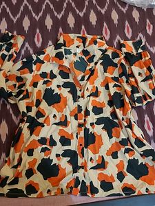Branded 4XL Animal Print Full Sleeve Shirt
