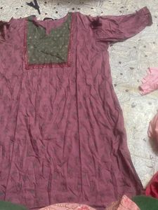 Purple Floral Kurti