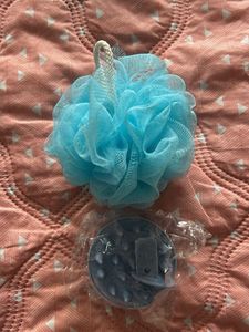 Blue Bath Loofah & Scalp Massager