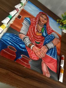 Vibrant rajasthani Woman Artwork