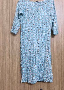 Cute Blue Printed Kurta