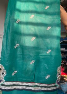 Green Embellished Saree