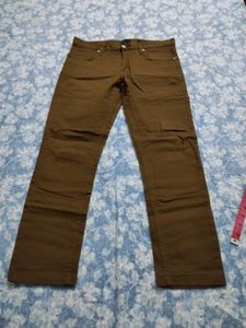 Brown Straight Fit Jeans