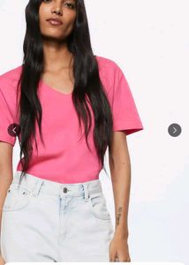 V-Neck Pink T-Shirt
