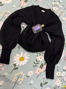 Elegant Black Knit Sweater