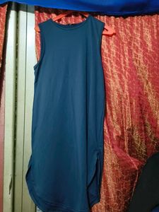 Sleeveless Dark Blue Maxi Dress