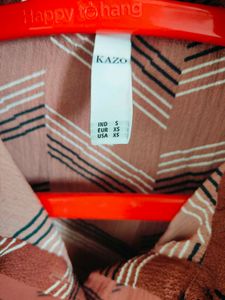 Chevron Print Shirt Dress from Kazo.