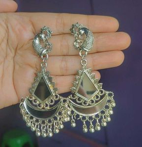 Peacock Mirror Earrings - Coins only