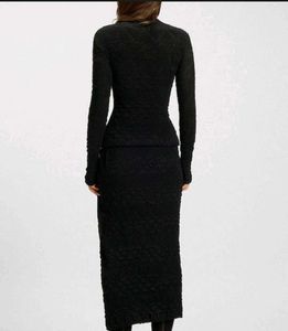 Chic Black Textured Co-ord Set