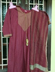 Maroon Kurta Set with Dupatta ❤️