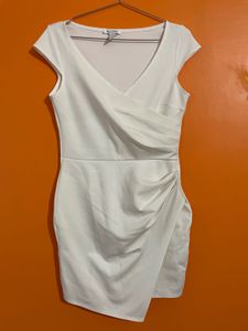 Elegant White Wrap Dress