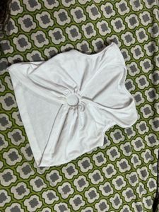 White Ring Detail Tank Top