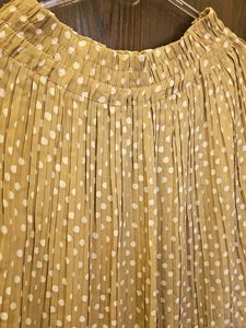 Pleated Polka Dot Ethnic Skirt