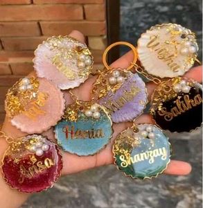 Custom Initial Resin Keychain