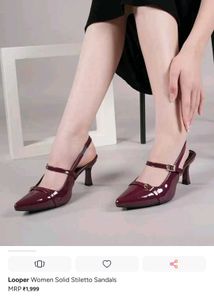 Chic Burgundy Patent Mary Jane Heels