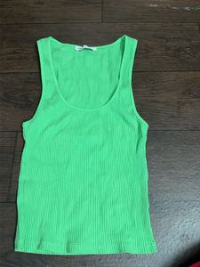 Ribbed Tank Top - Bright Green