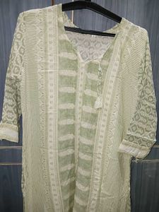 Elegant Green Printed Kurta Set with Dupatta
