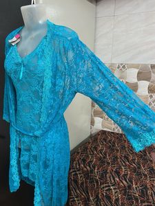 Lace Robe &amp; Nightgown Set