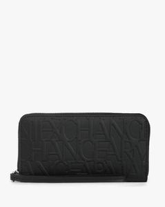 AX Glossy Embossed Logo Zip-Around Wallet