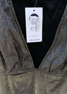 Sparkly Golden Party Dress L Size