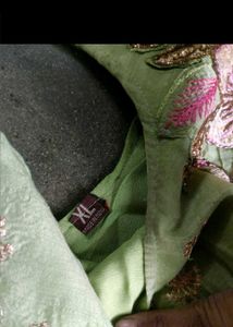 Green Embroidered Anarkali Dress