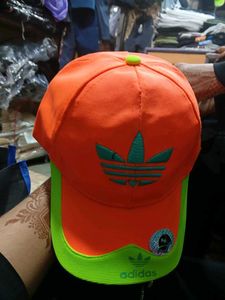 Vibrant Orange &amp; Lime Adidas Cap