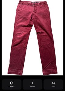 Red Casual Pants