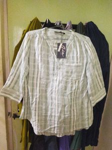 Striped V-Neck Casual Top