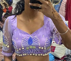Lilac Mirrorwork Lehenga Set