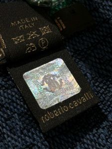 Roberto Cavalli Navy Scarf