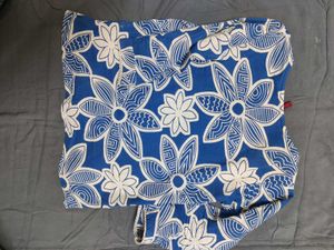 Floral Print Blue Kurta