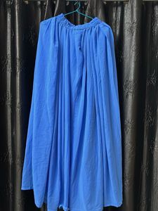 Embroidered Blue Boho Maxi Dress