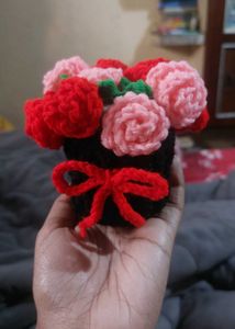 Handmade Crochet Flower bouquet coaster
