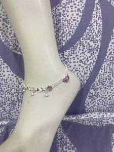 Silver Anklet with Tiny Bells