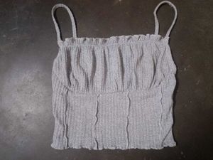 Grey Smocked Cami Top