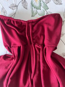 ❤️ Burgundy Strapless Top