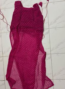 Magenta Embroidered  Kurti