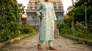 Fluorescent Green Kurta Set